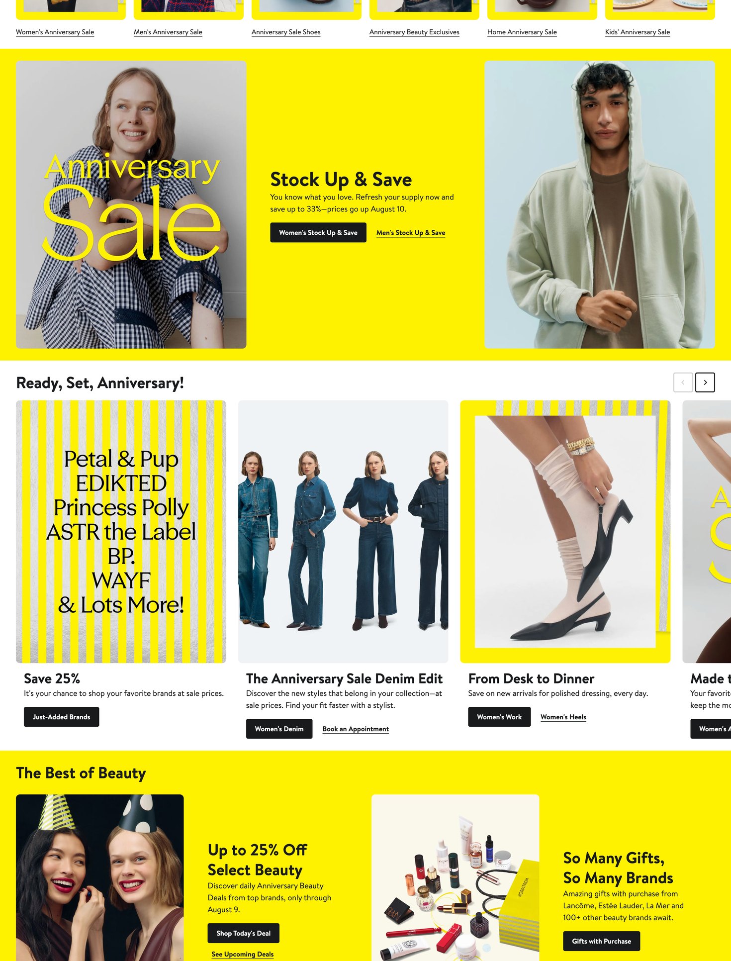 Anniversary Sale: Stock Up & Save and Ready, Set, Anniversary